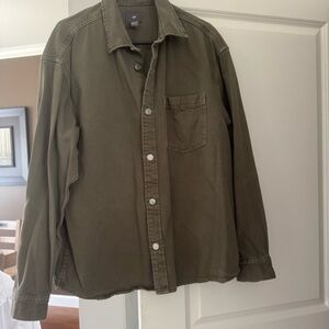 H&M Olive Green Button-Up Shirt